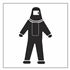 Hazard Symbol Decal - Protective Suit - 1/2"